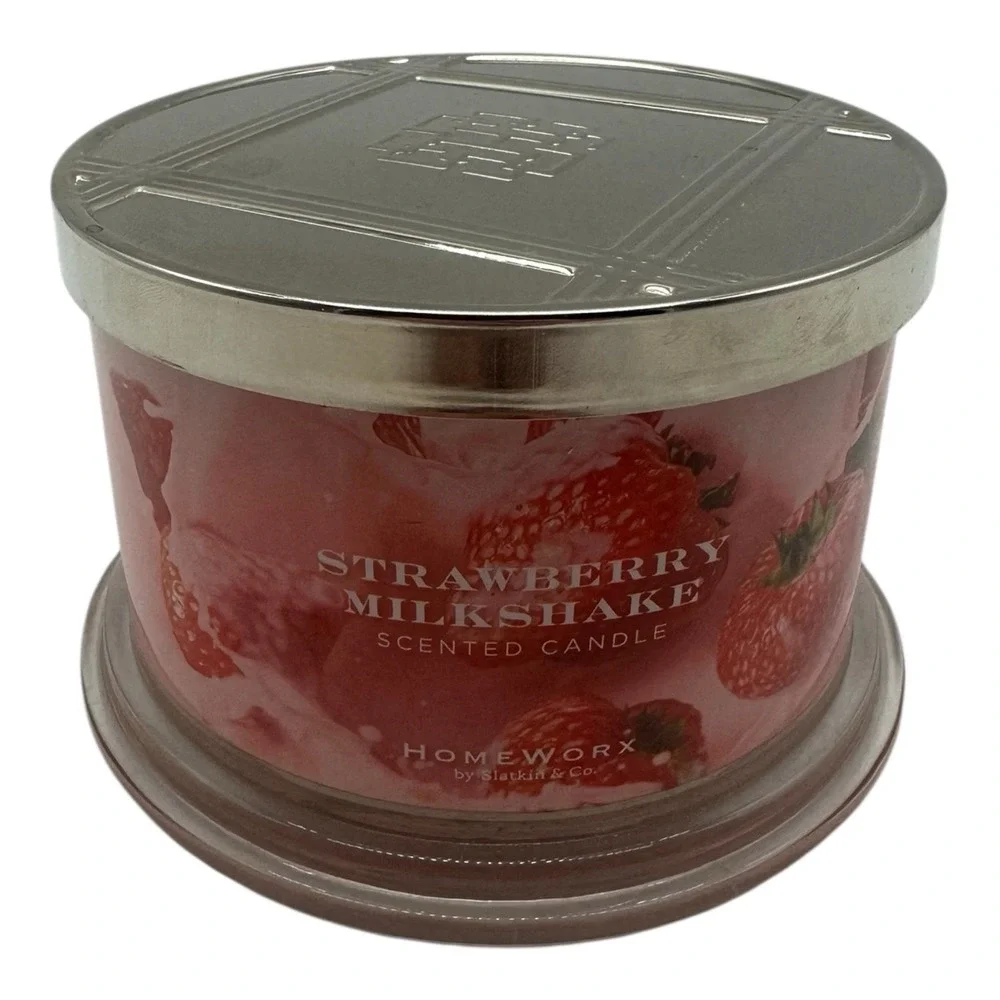 Homeworx By Harry Slatkin 4 Wick 18 Oz candle STRAWBERRY MILKSHAKE